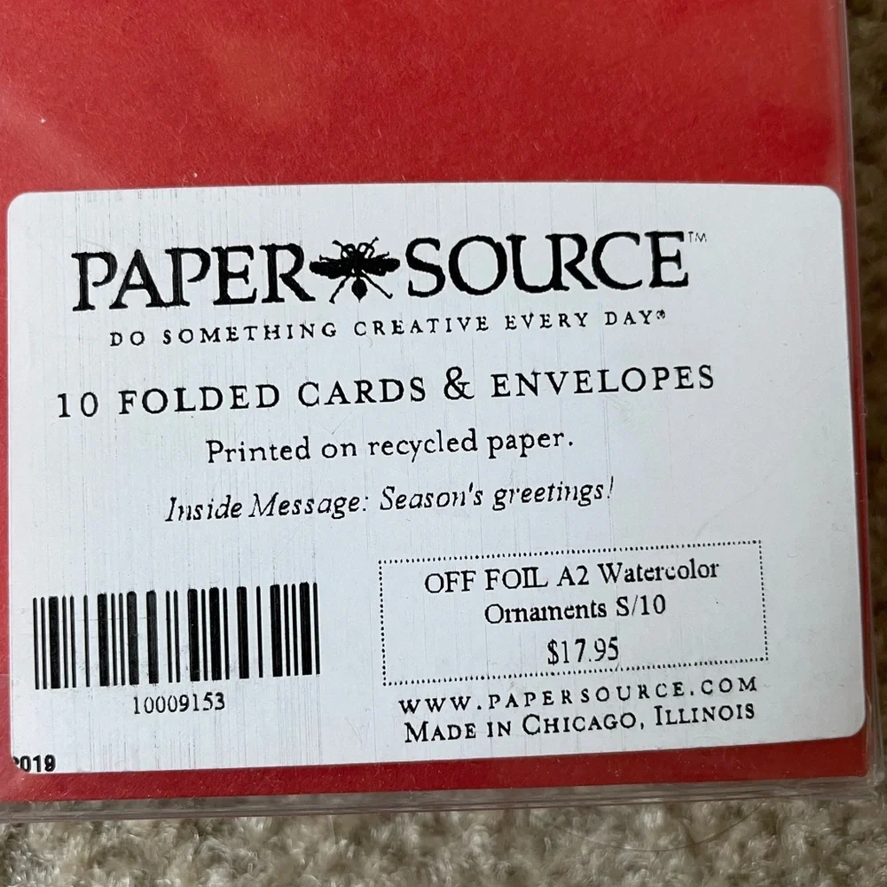 Paper Source Christmas Card Ornament Sets